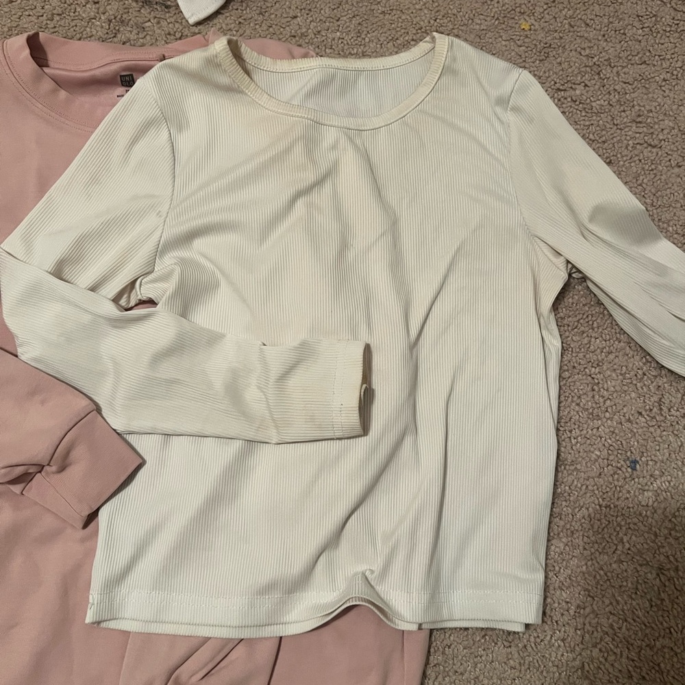 Girls Assorted Shirt Bulk Lot of 8 size 10- pink purple blue- Levi, Uniqlo - Picture 8 of 9